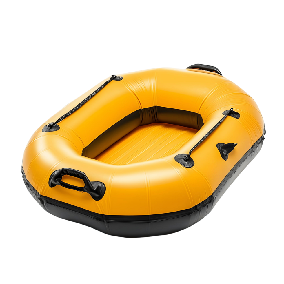 Compact inflatable fishing tube for lake and river use png