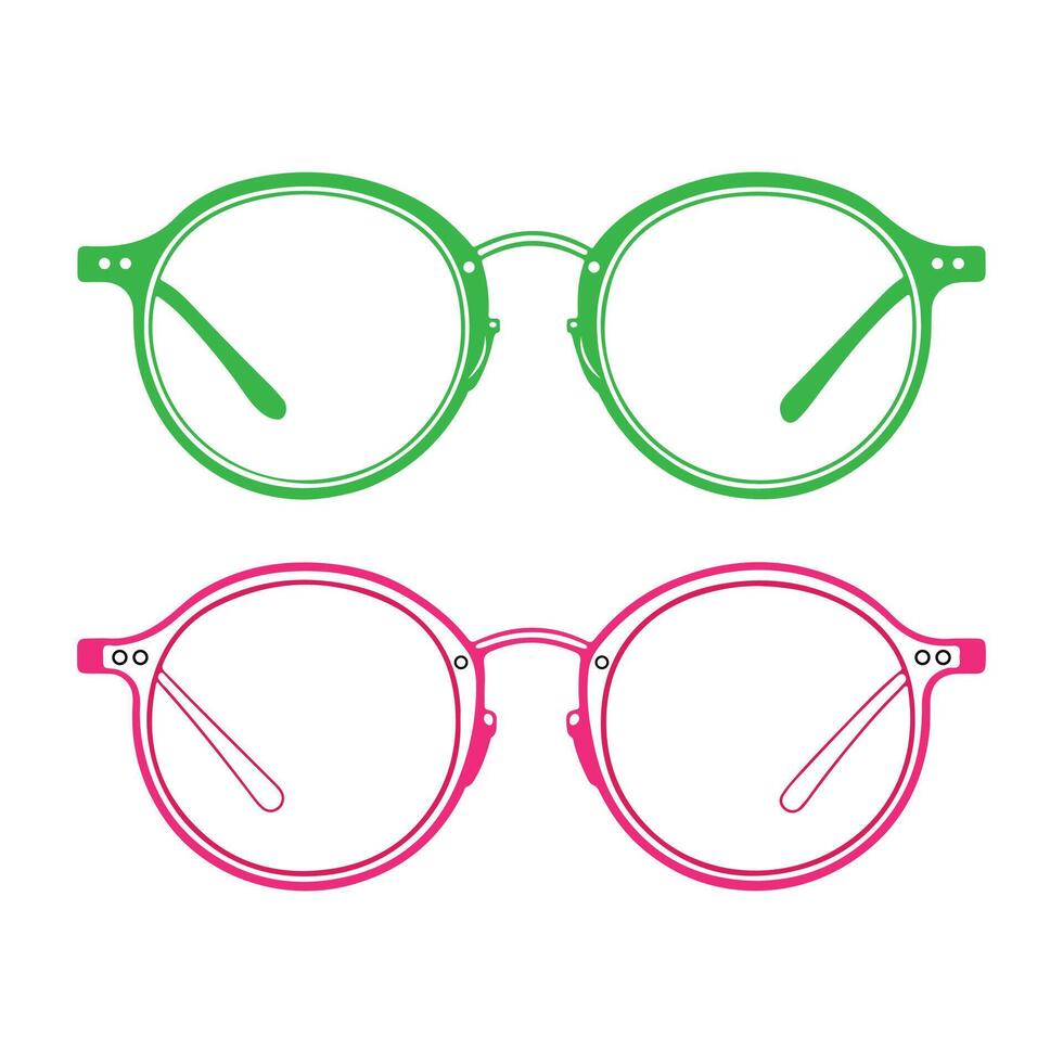 Two glasses with different colors on a white background vector