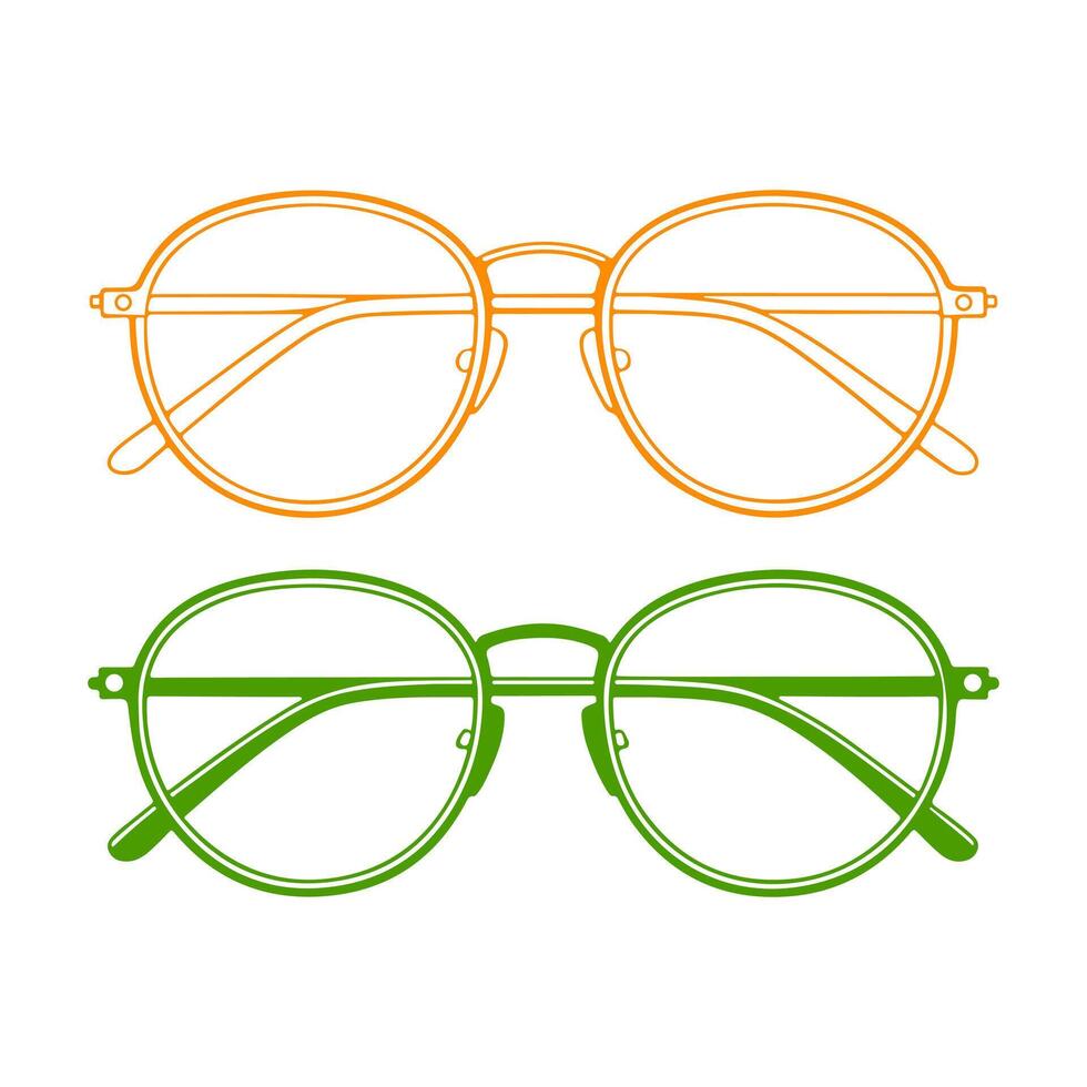Classic round eyeglasses vector