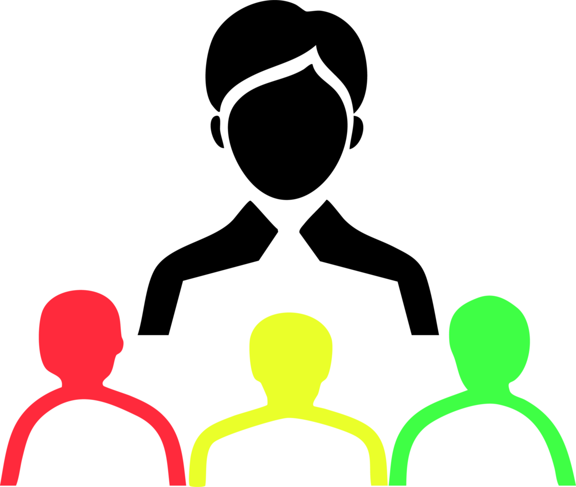 Team Leader and Group Icon Illustration png