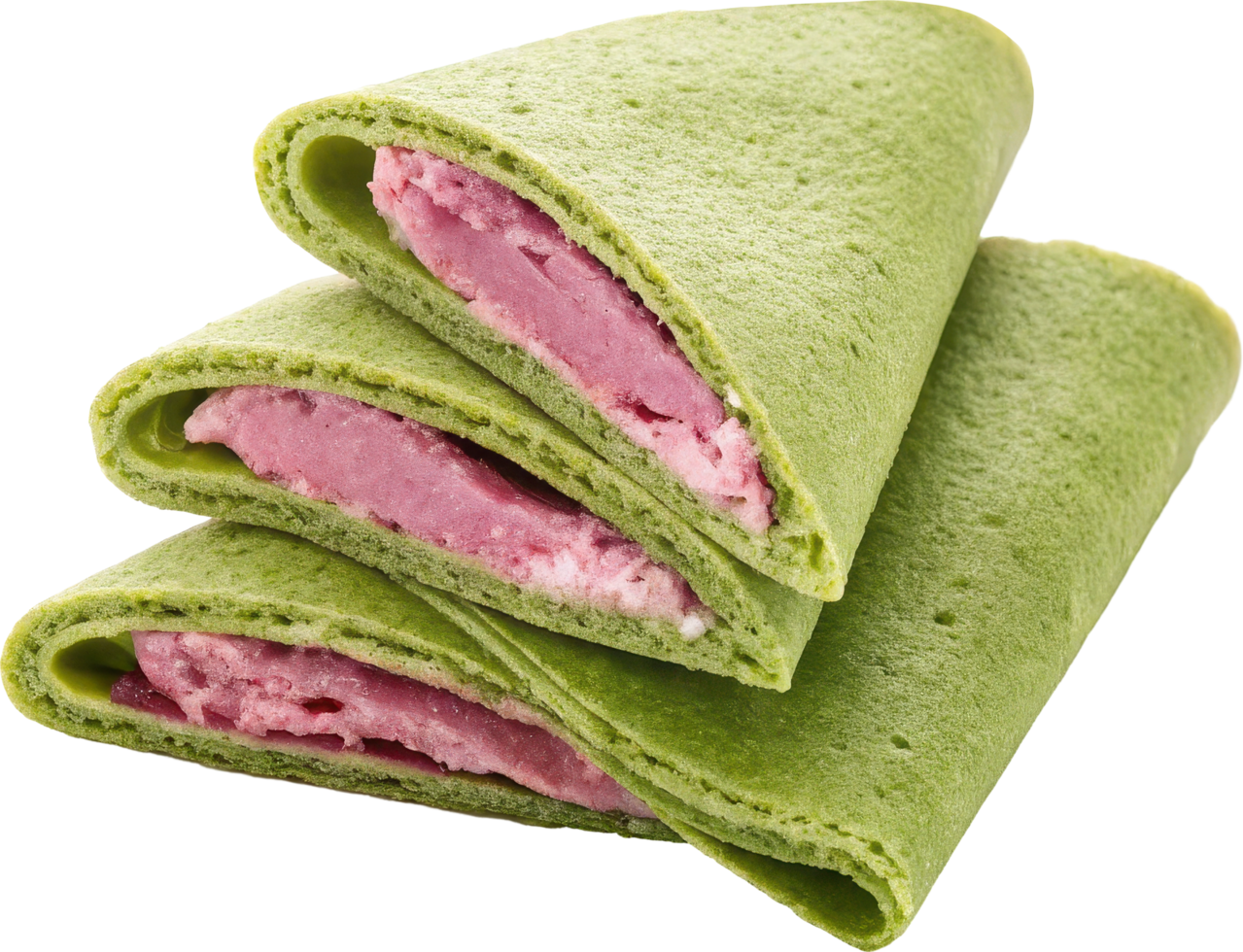 Luscious Folded Pastry Triangles with Vibrant Color Patterns png