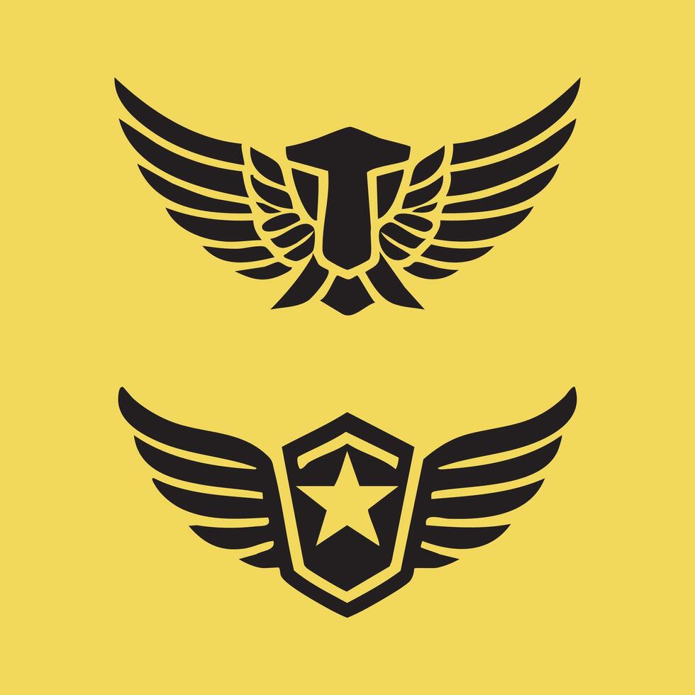 Modern Wing Icon Minimalist and Stylish vector