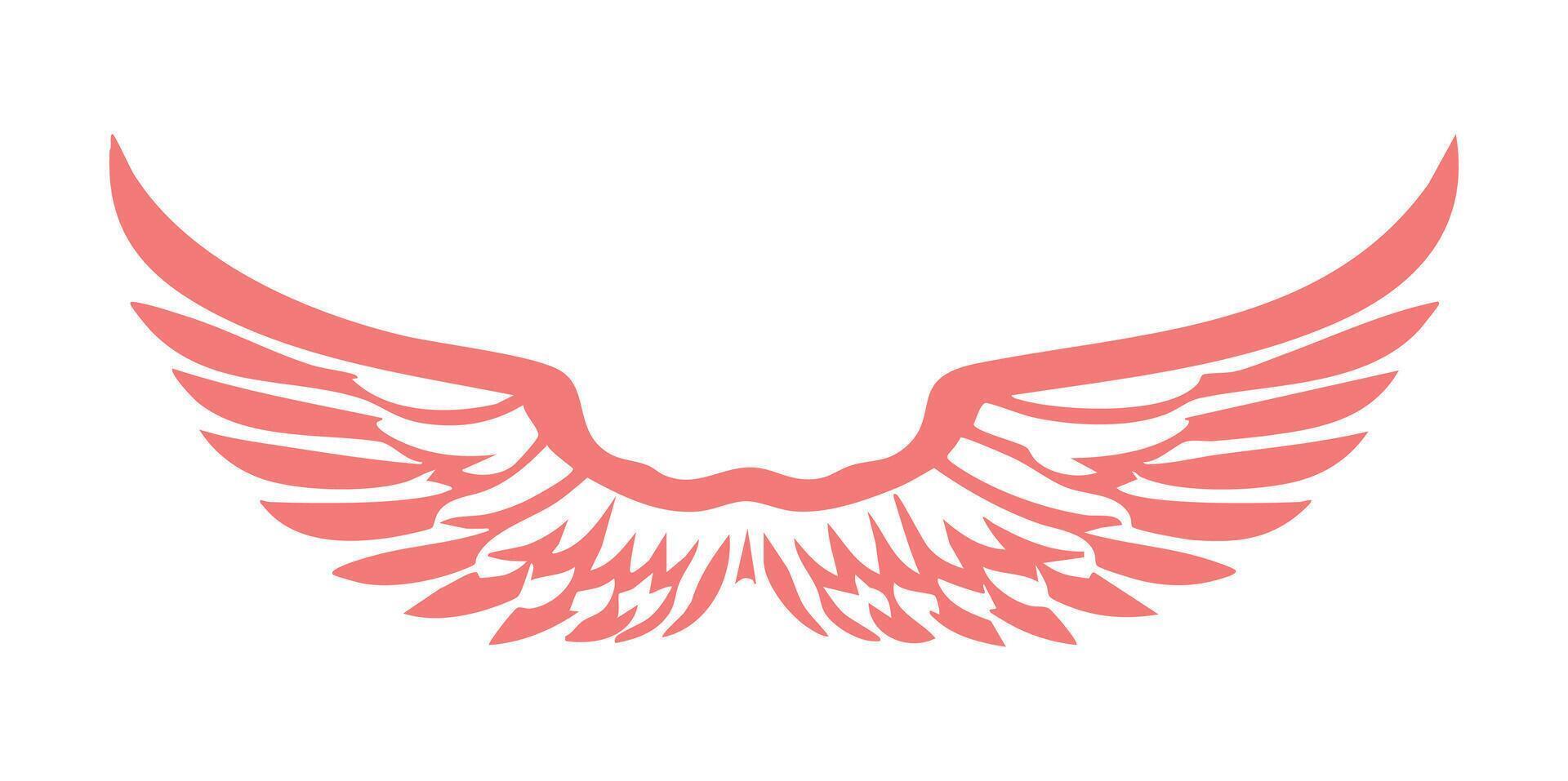Shiny Wing Decoration Metallic and Eye-Catching vector