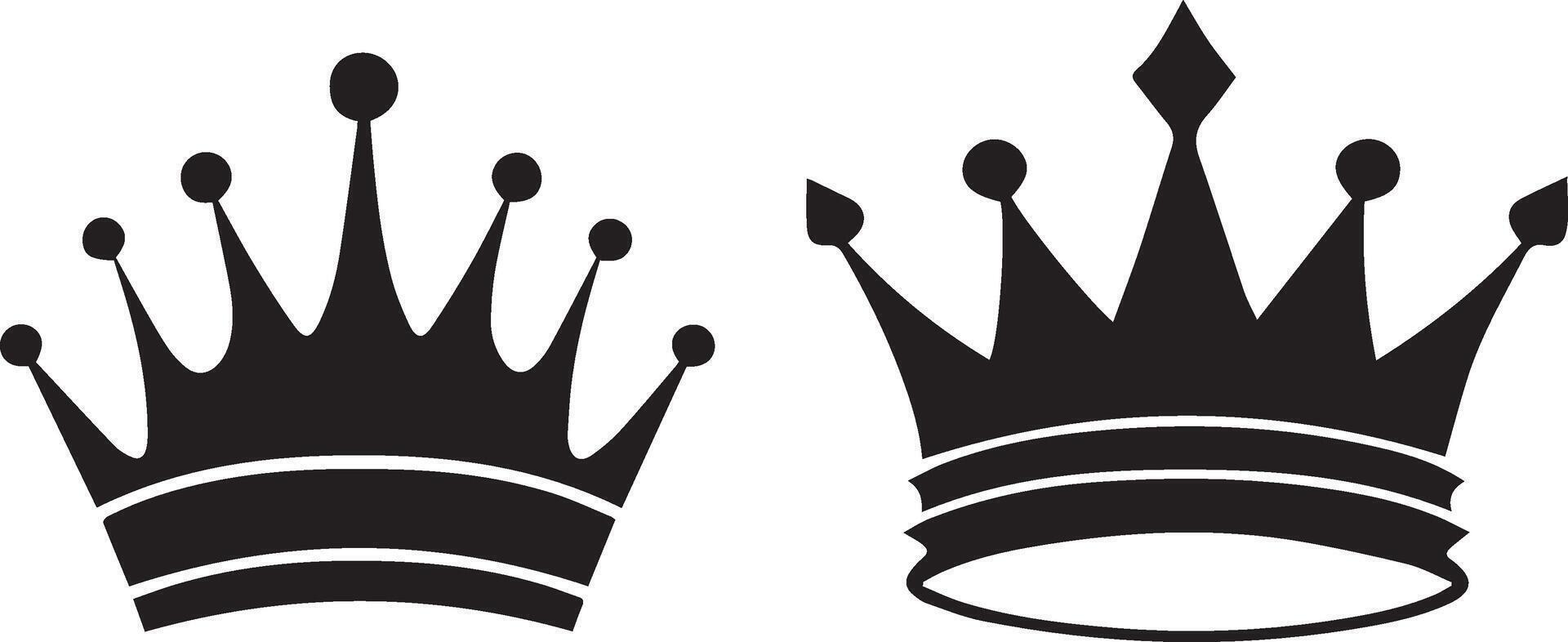 Symbolic Crown Silhouette, Icon of Royalty and Grandeur vector