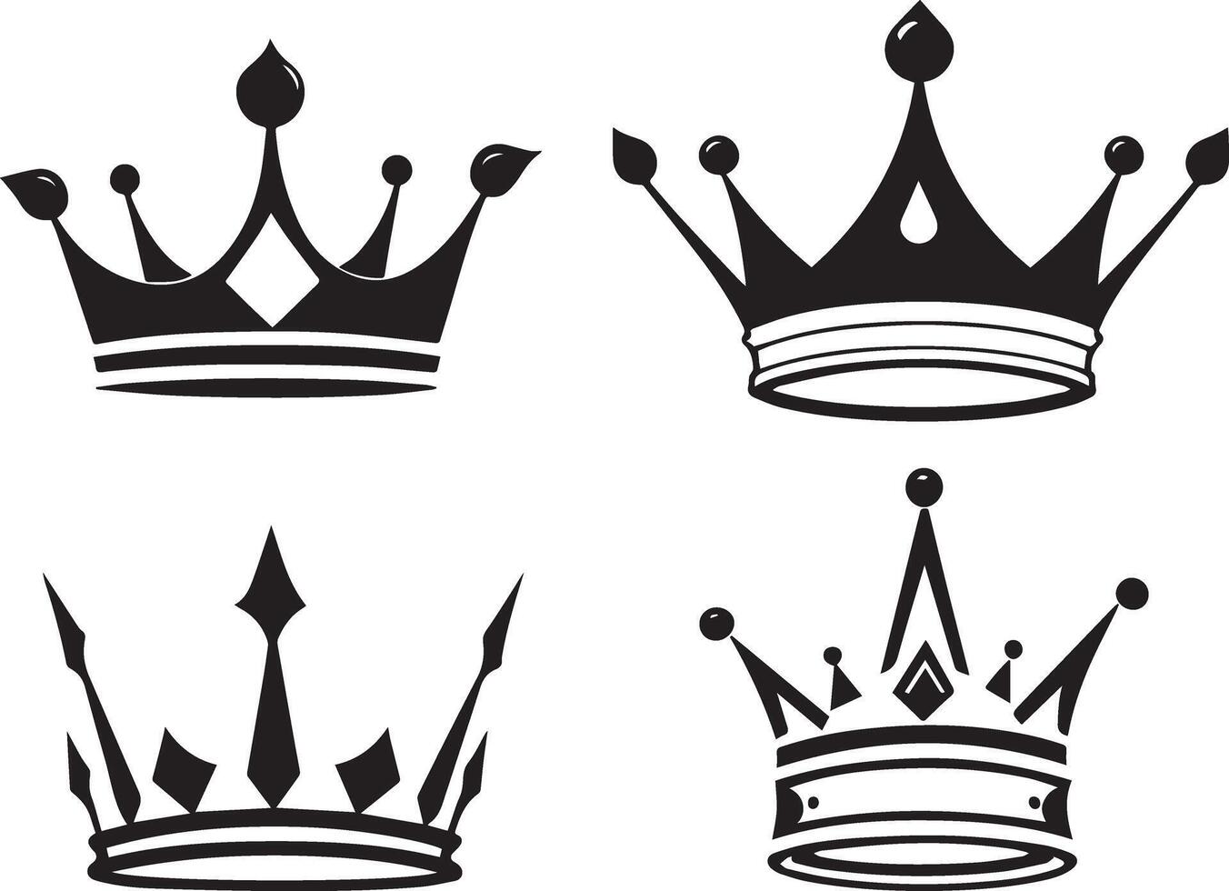 Crown Silhouette Design vector