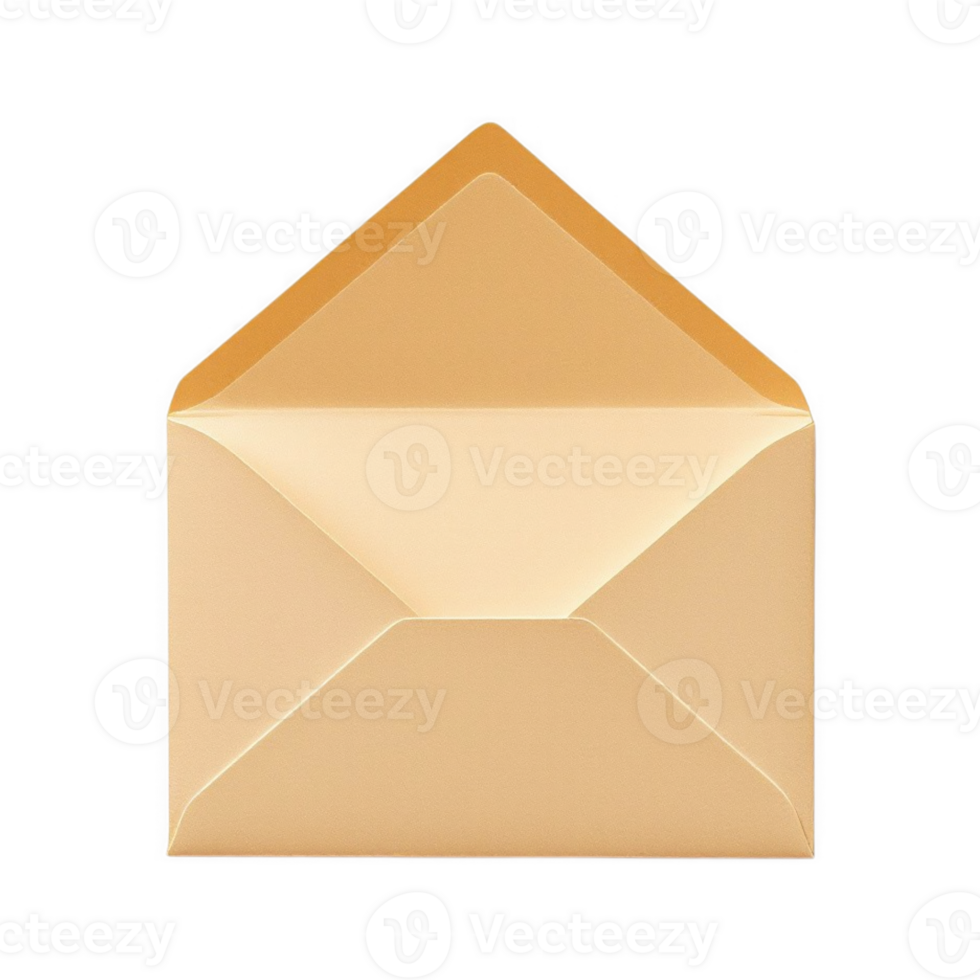 Golden Envelope with Flaps png