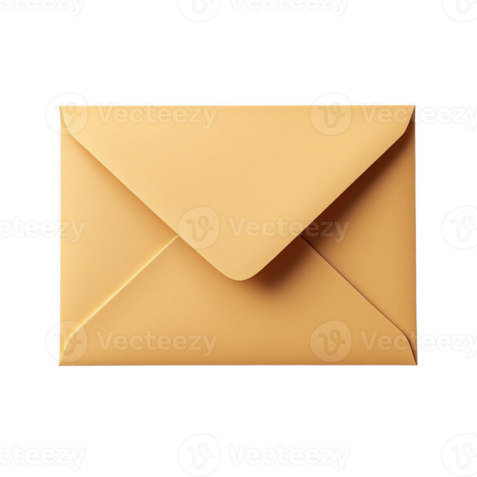 Blank Kraft Closed Envelope Mockup png