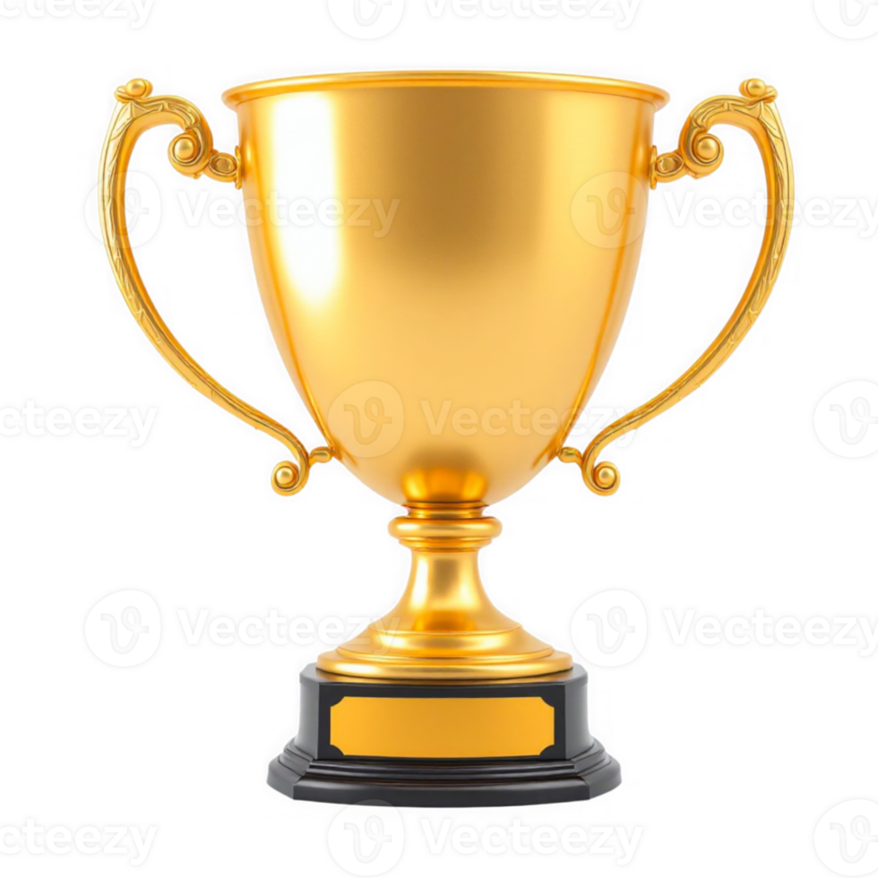 Golden Trophy Award and Victory Symbol png