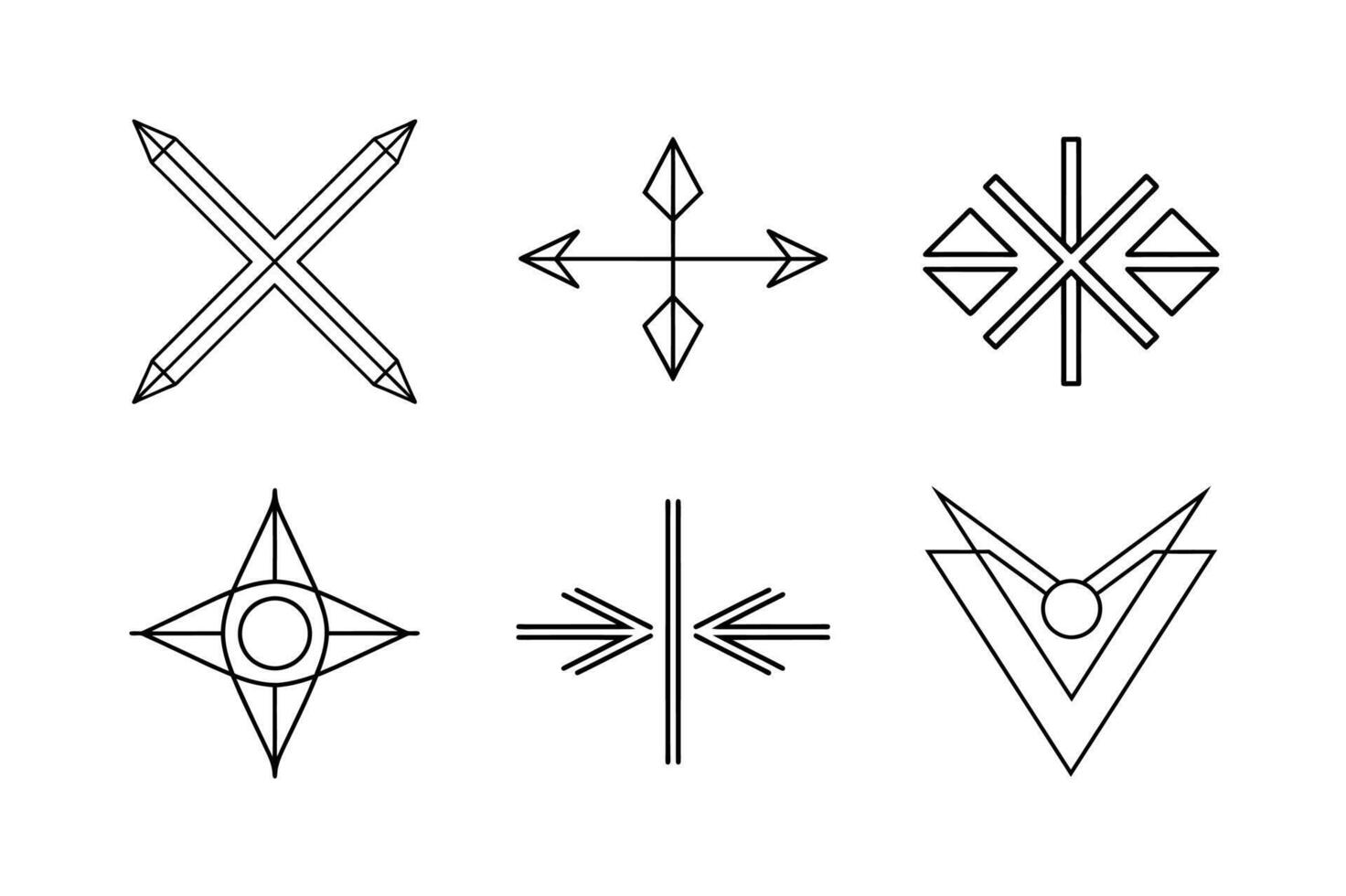 Hand Drawn Divider Symbols Vectors Art