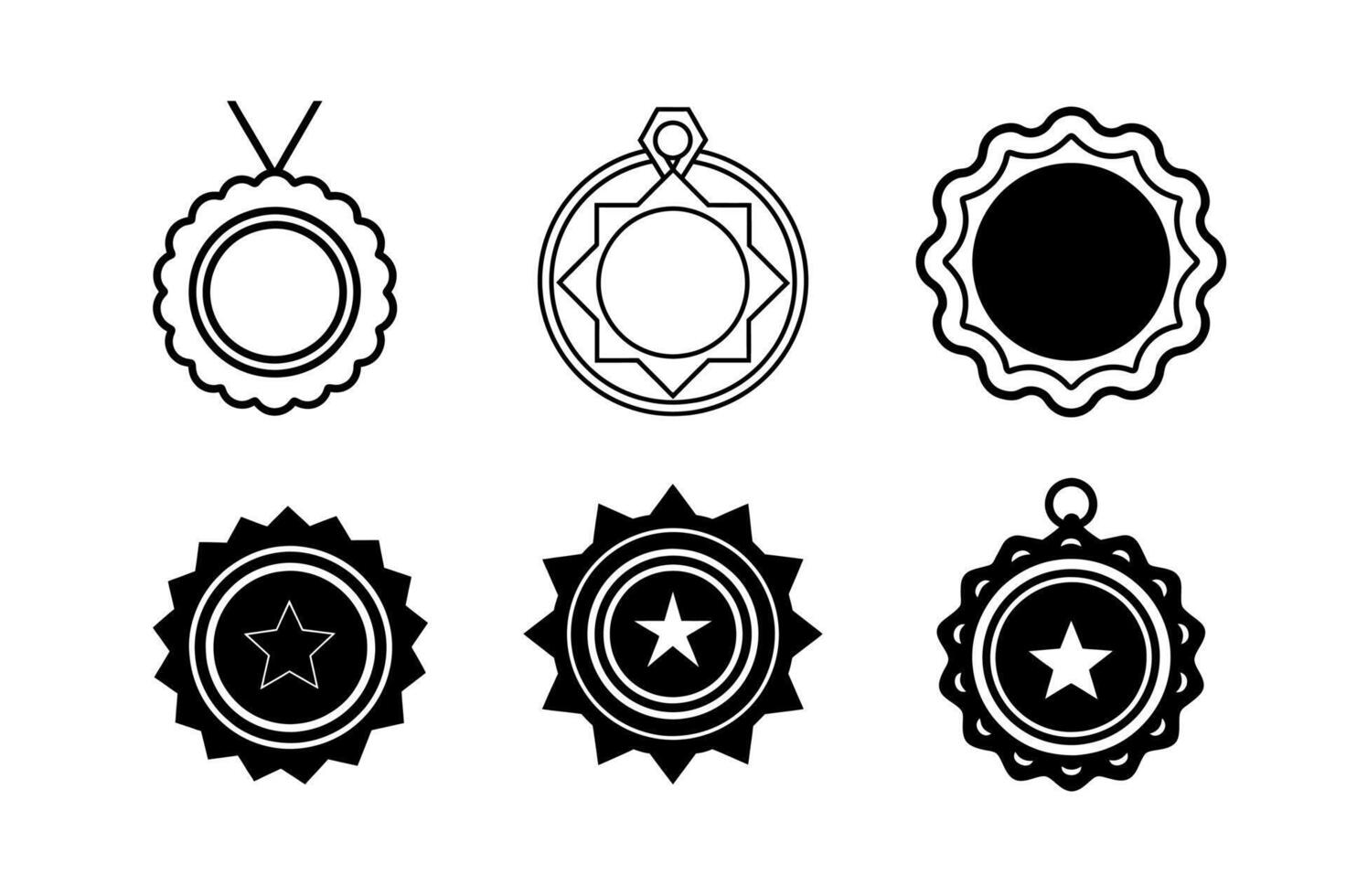 Intricate Medallions Ornament Vectors Illustrations