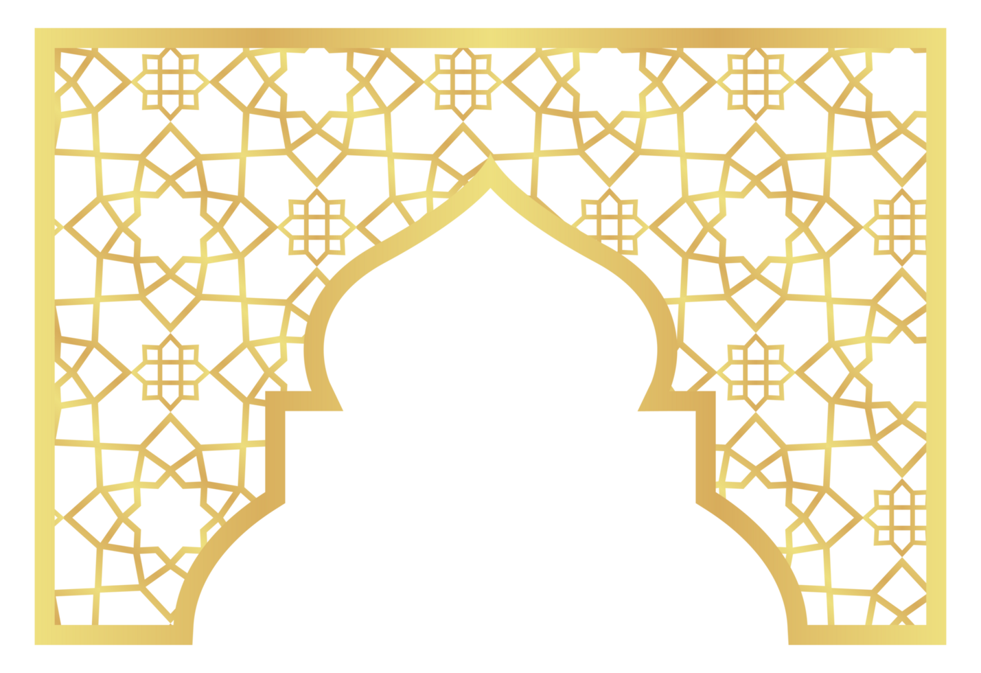 The Dome with Rectangle Circle Gold Gradient with Islamic Pattern Oriental Style Islamic Frame Arches with Modern Boho Mosque Dome for Header png