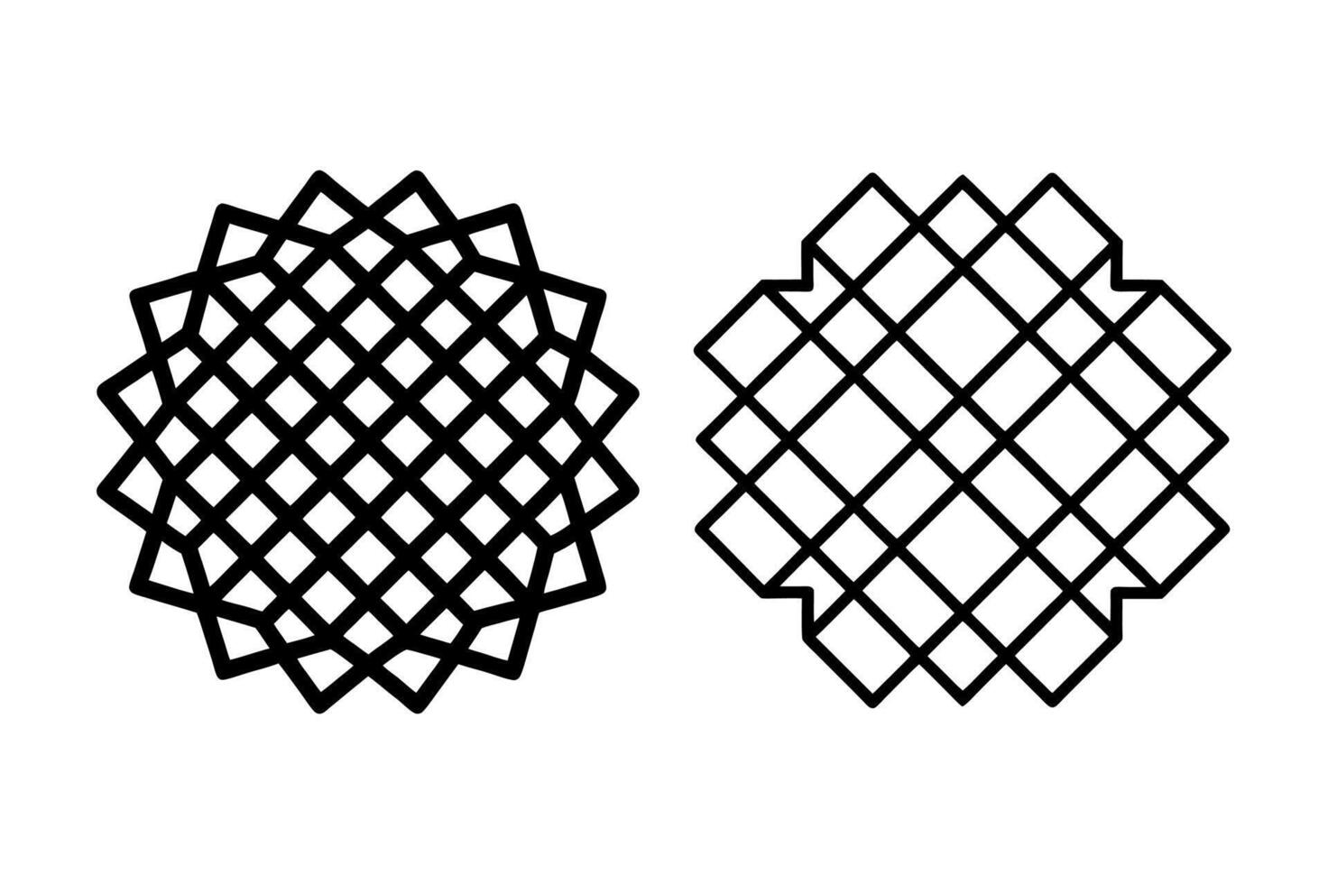 Abstract Lattice Ornaments Vectors Collection