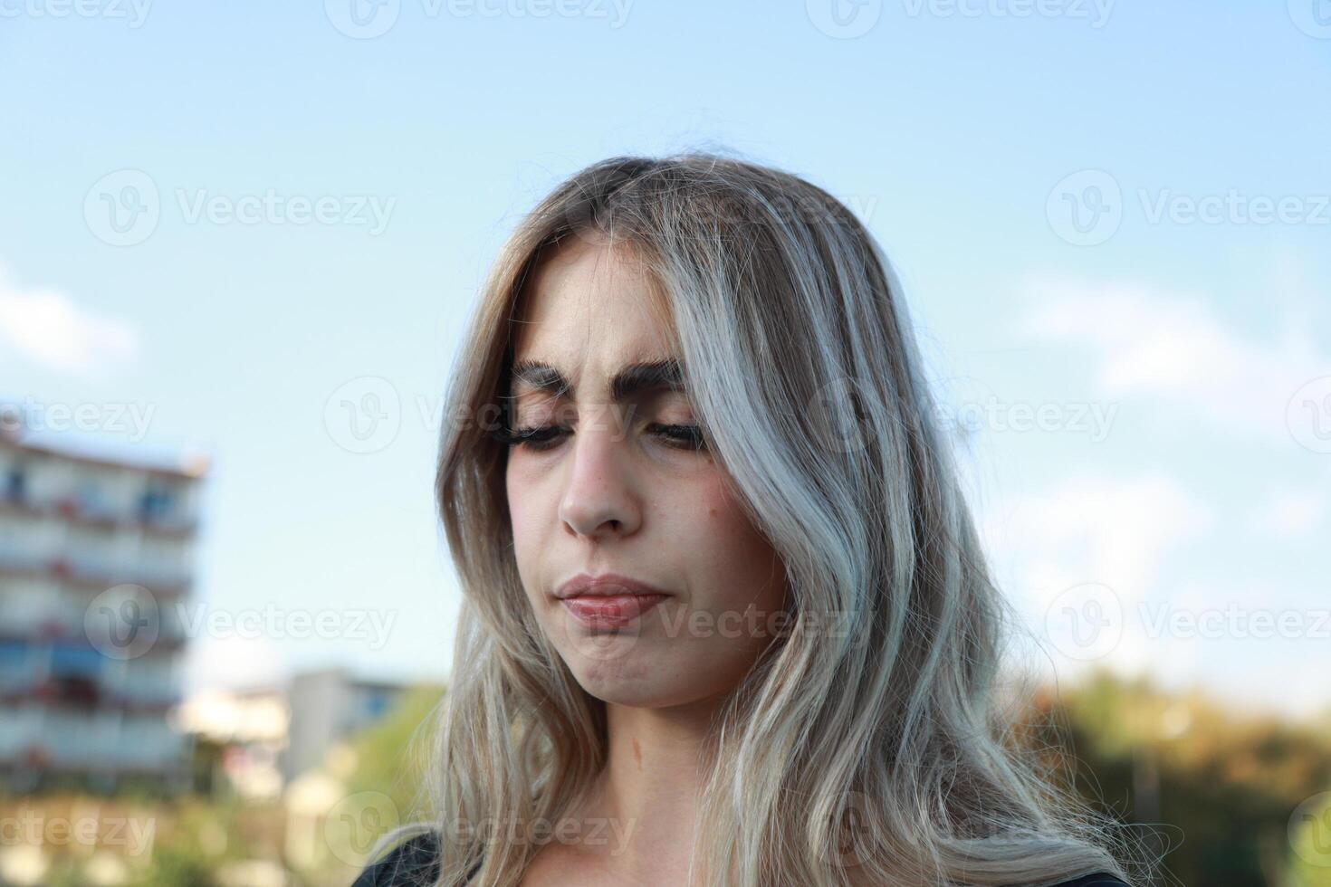 Woman Reading Message On The Smartphone photo
