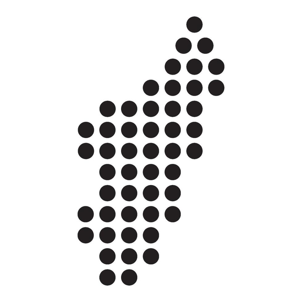 Madagascar Map Icon element vector