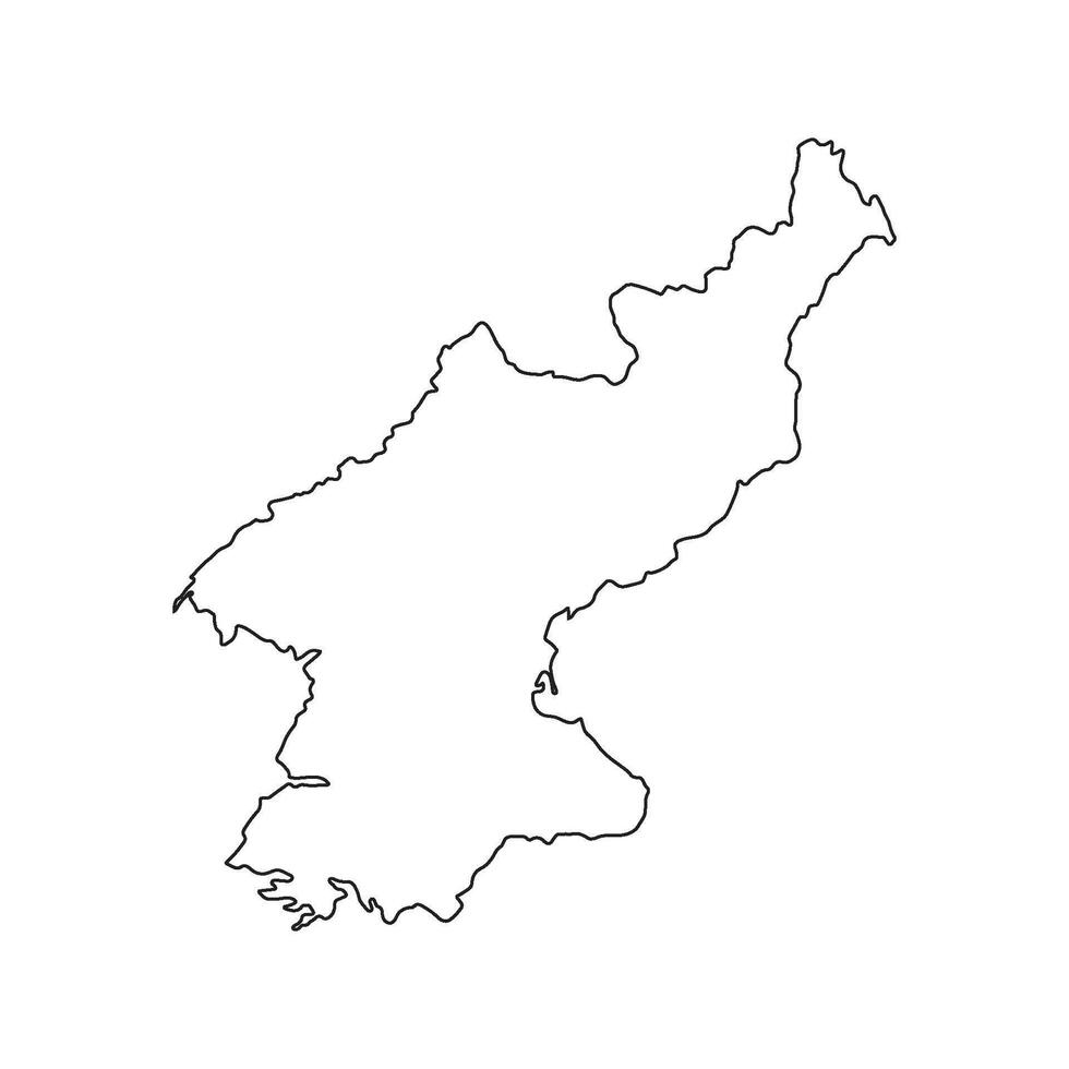 North Korea Map Icon element design vector