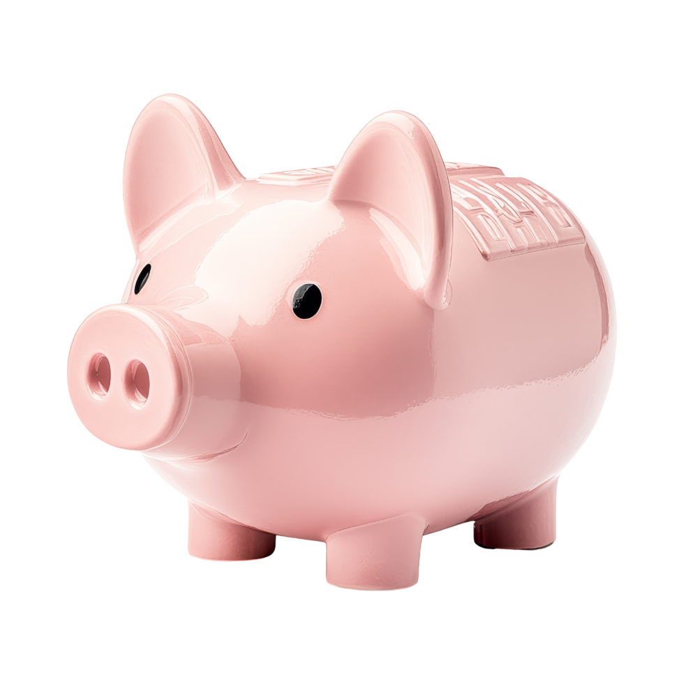 Debt management plan with piggy bank on png