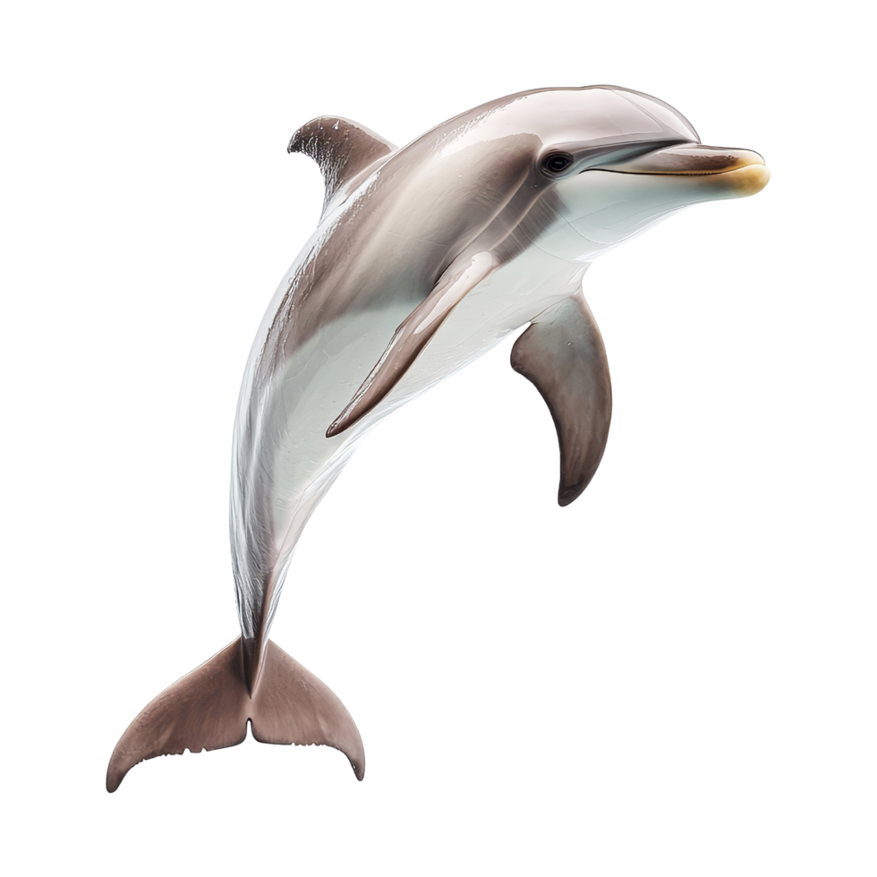 Dolphin leaping isolated front view png
