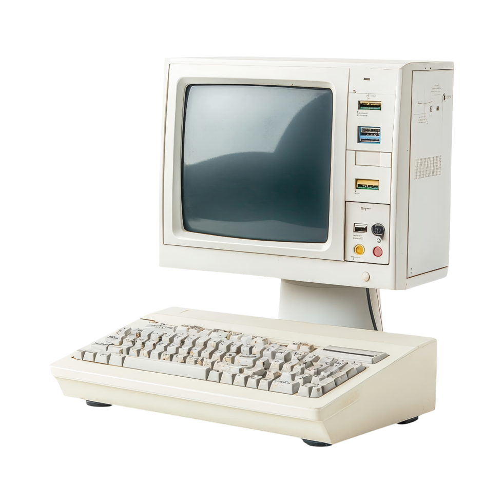 Classic desktop pc display isolated png