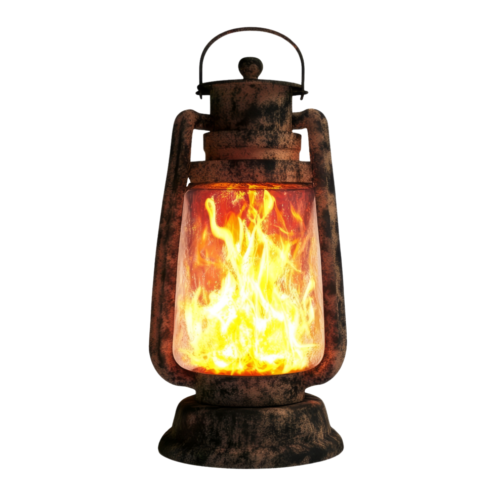 Festive lantern fire glow png