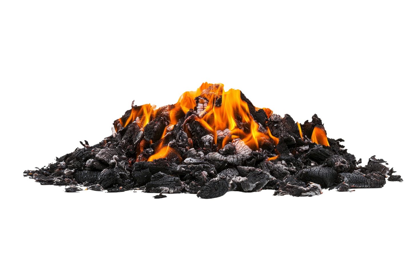 Dynamic fire embers on isolated view png