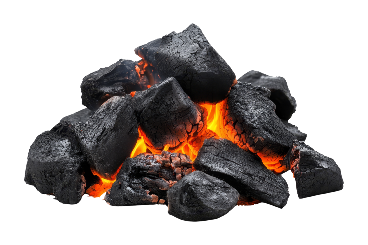 Glowing coals burn brightly fire png