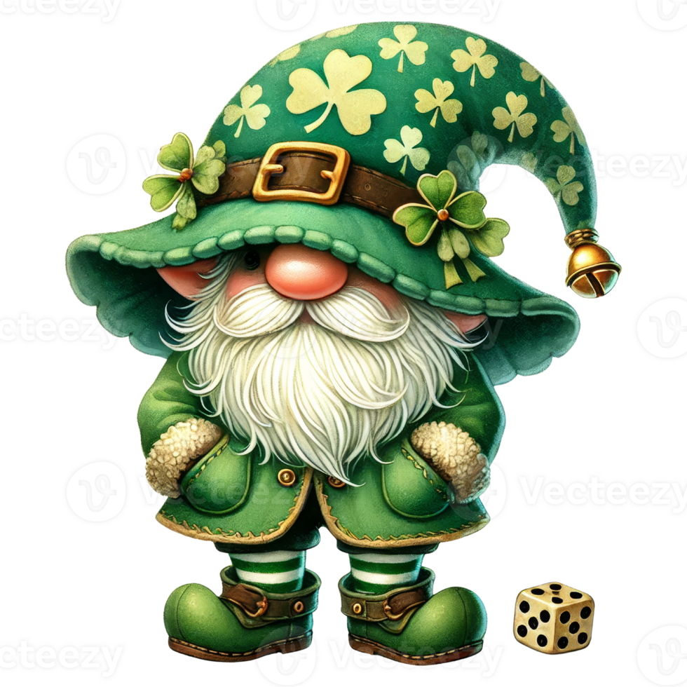 Celebrating st. Patrick's day with a cheerful gnome png