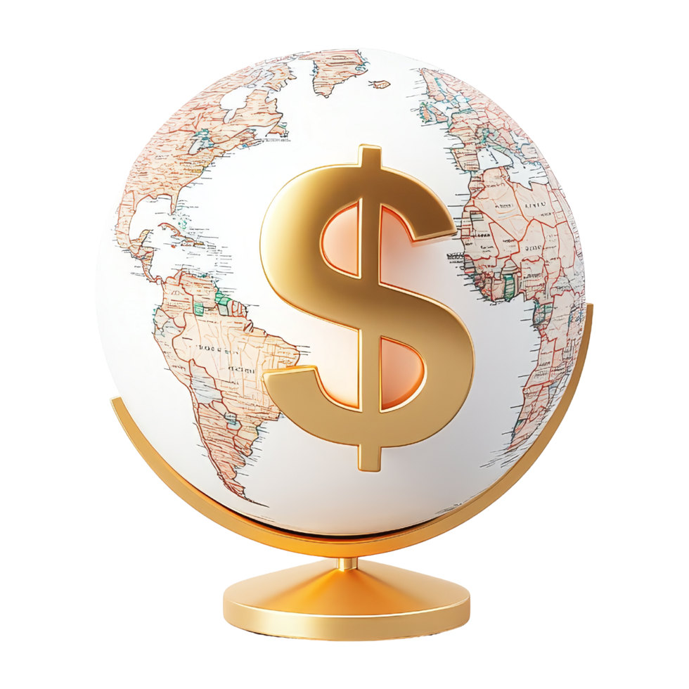 Global financial insights business globe modern office png
