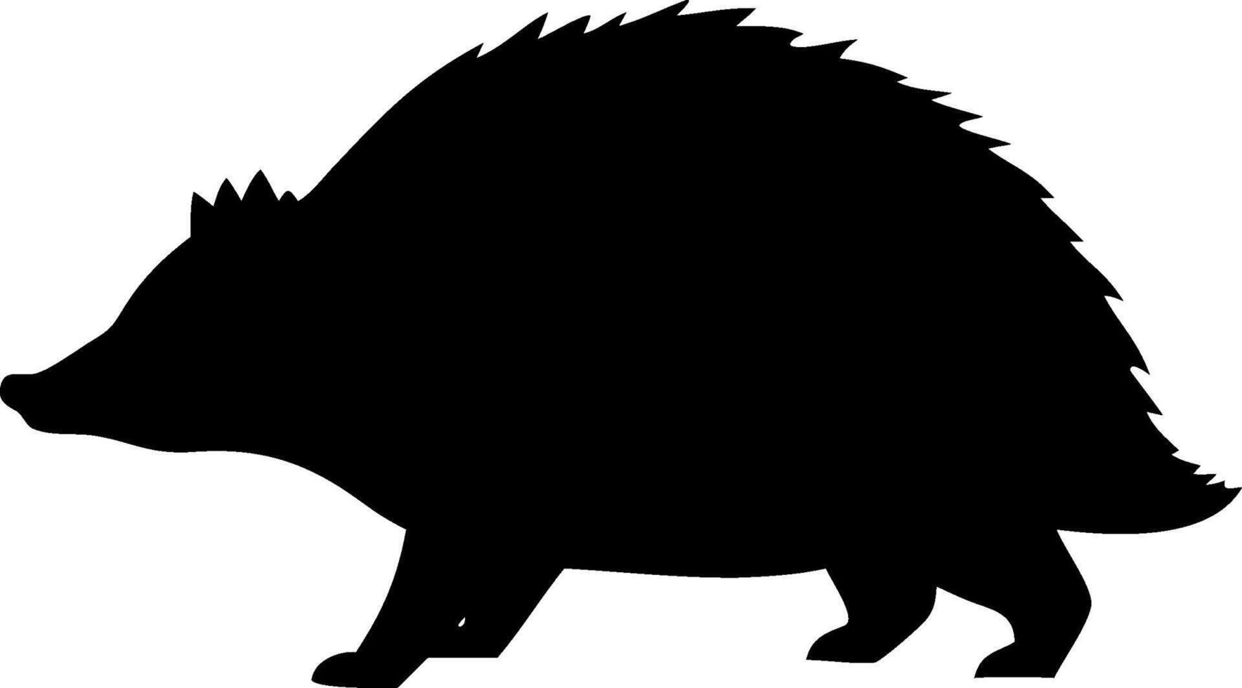 Minimalist Hedgehog Silhouette Art for Wildlife vector