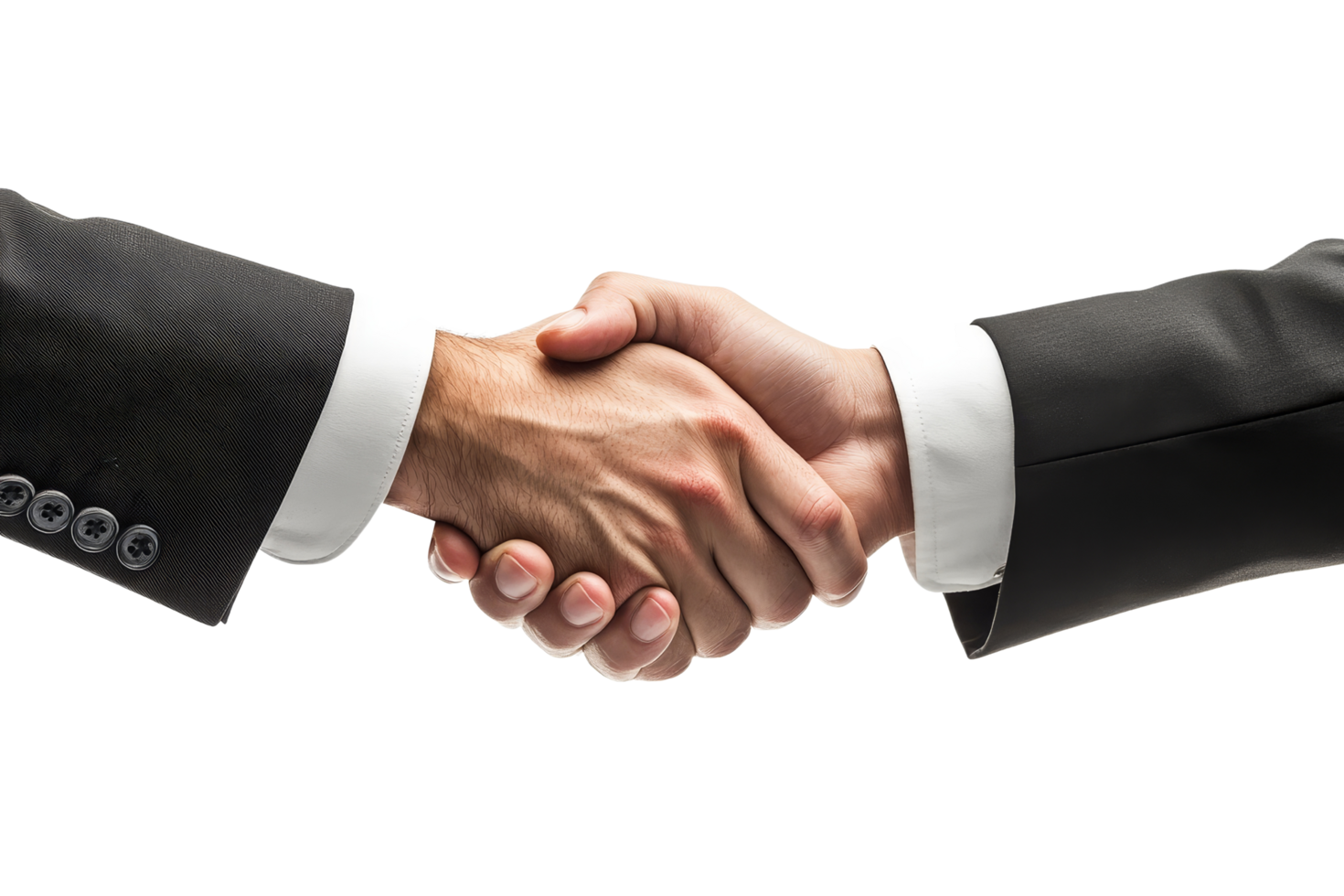 Business partnership handshake in office setting png