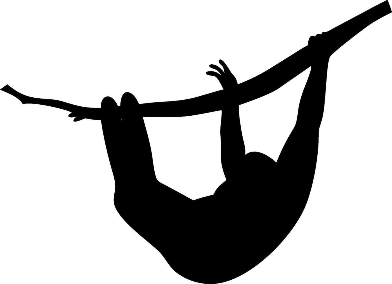 Creative Sloth Silhouette for Nature Themes vector