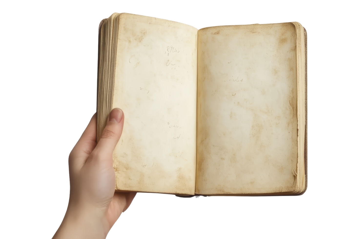 Opening blank book hand still life indoor close-up png