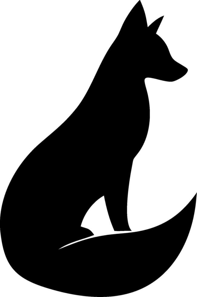 Elegant Fox Silhouette Illustration for Wildlife vector