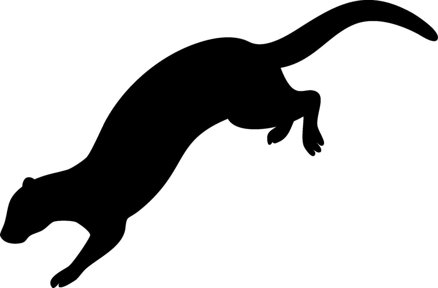 Playful Ferret Silhouette Design Illustration of a Cute Pet vector