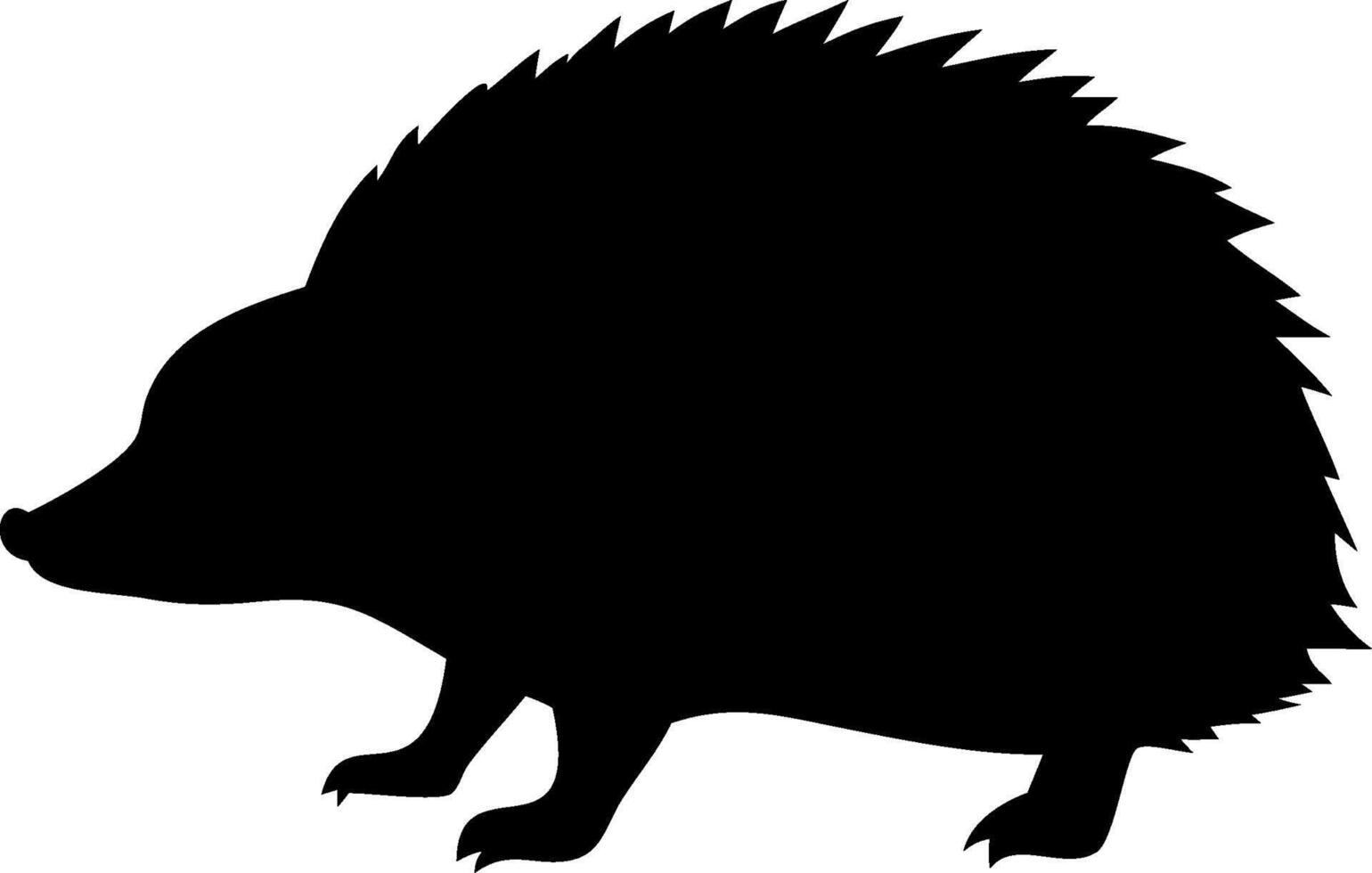 Minimalist Hedgehog Silhouette for Wildlife and Nature Designs vector