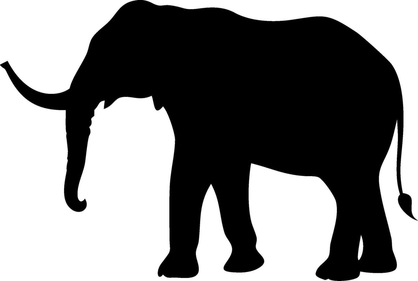 Minimalist Elephant Silhouette Illustration Strength and Grace vector