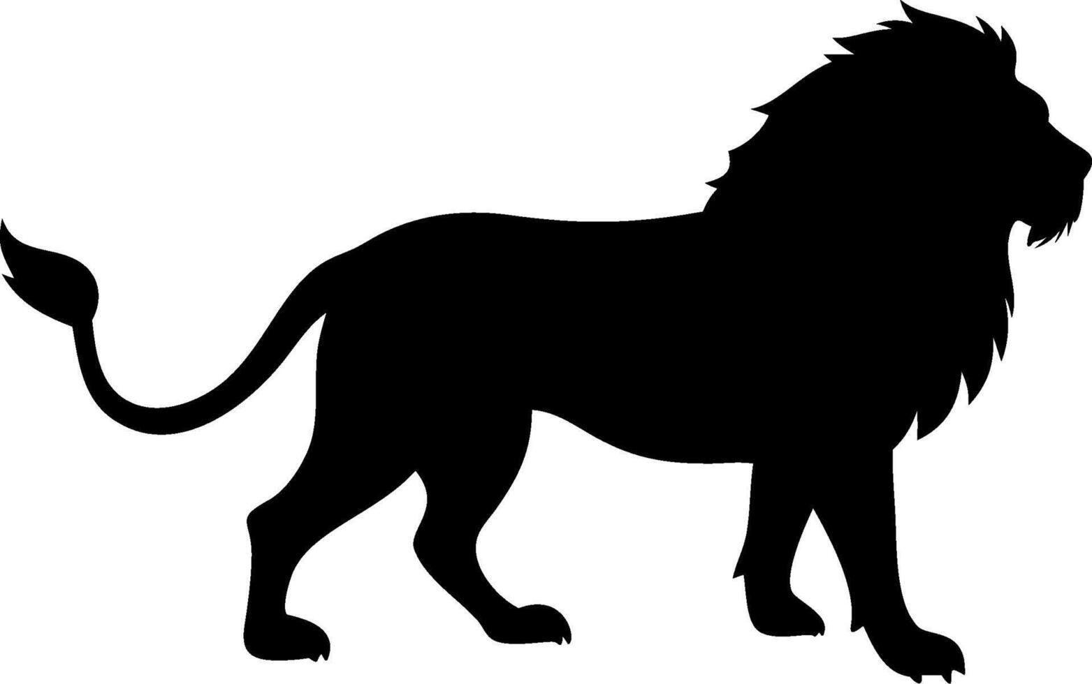 Modern Lion Silhouette Design vector