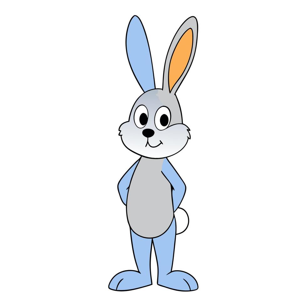 Rabbit Cartoon Character Illustration for Kids and Mascot Designs vector