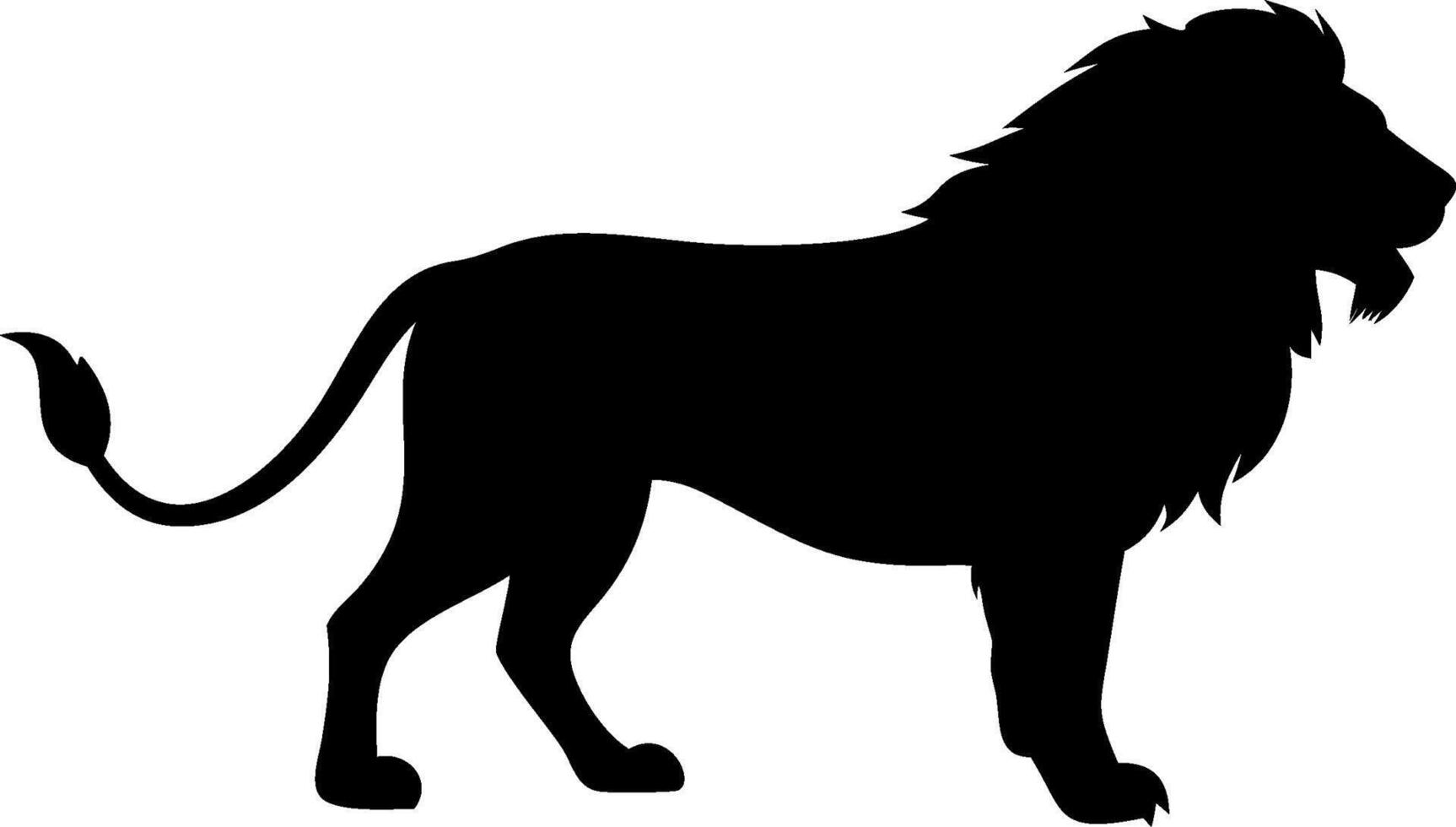 Elegant Lion Silhouette Illustration Creative Projects vector