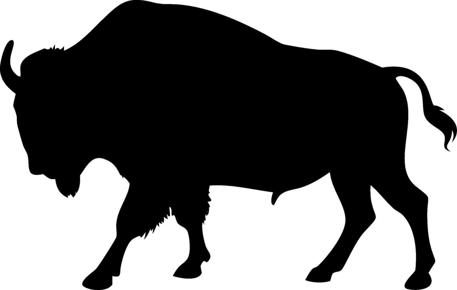 A Bison Silhouette Design Perfect for Wildlife and Nature Illustrations vector