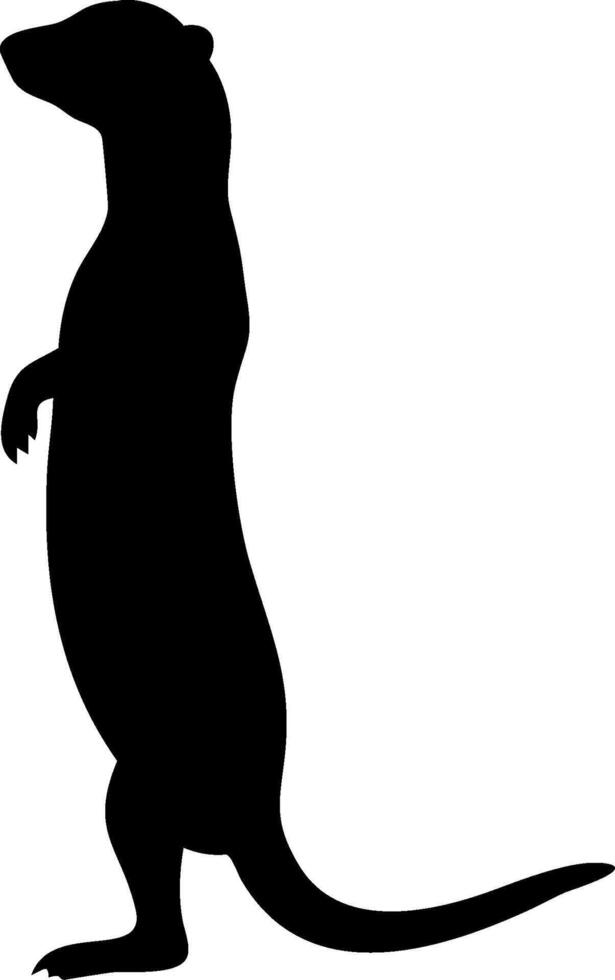 Meerkat Silhouette Design Standing vector