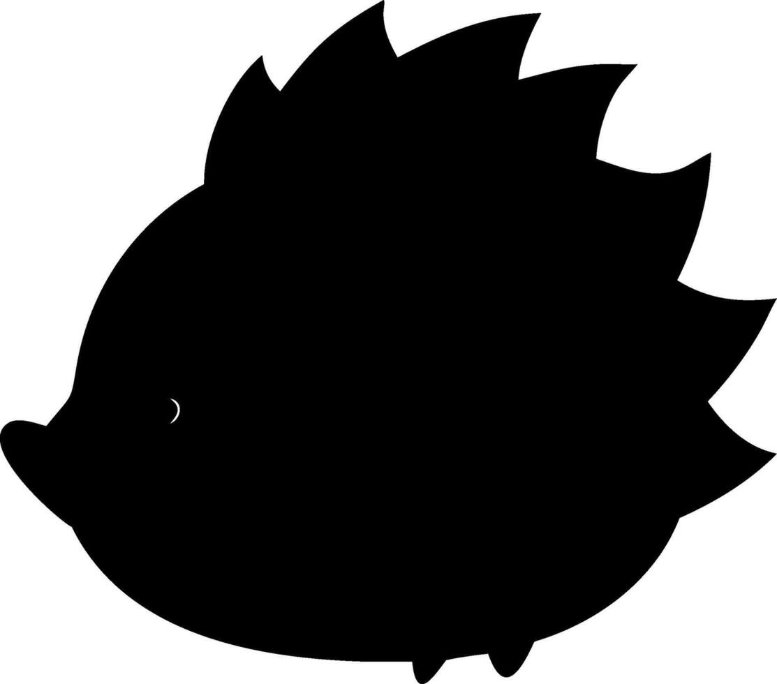 Hedgehog Silhouette Design Illustration of a Animal in a Minimalist Style vector