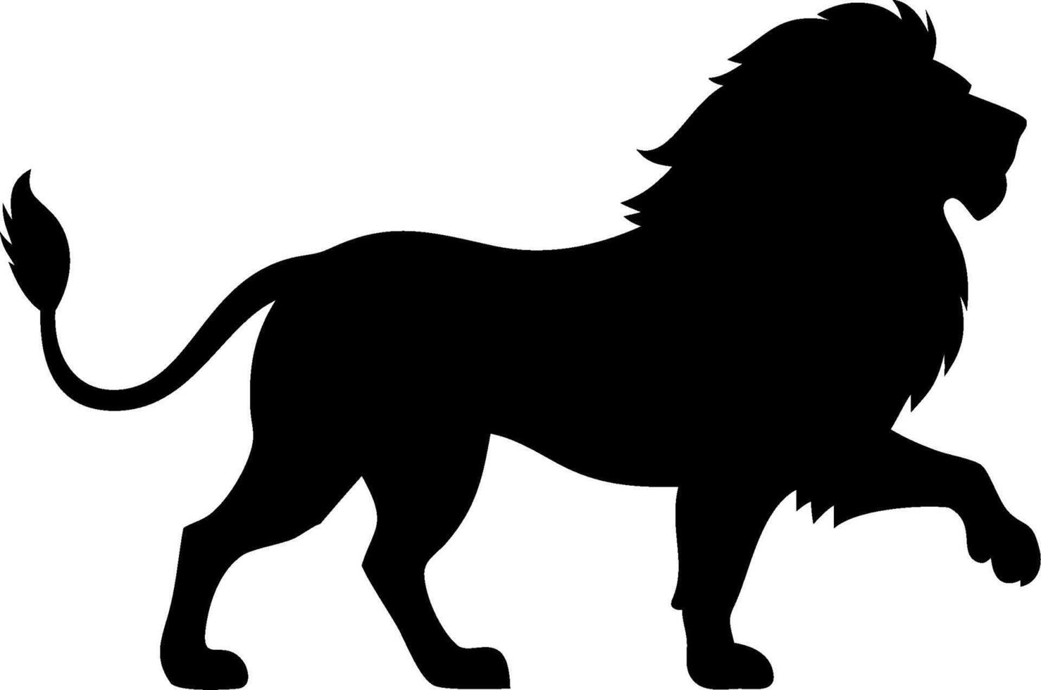 Elegant Lion Silhouette Illustration for Creative Project vector