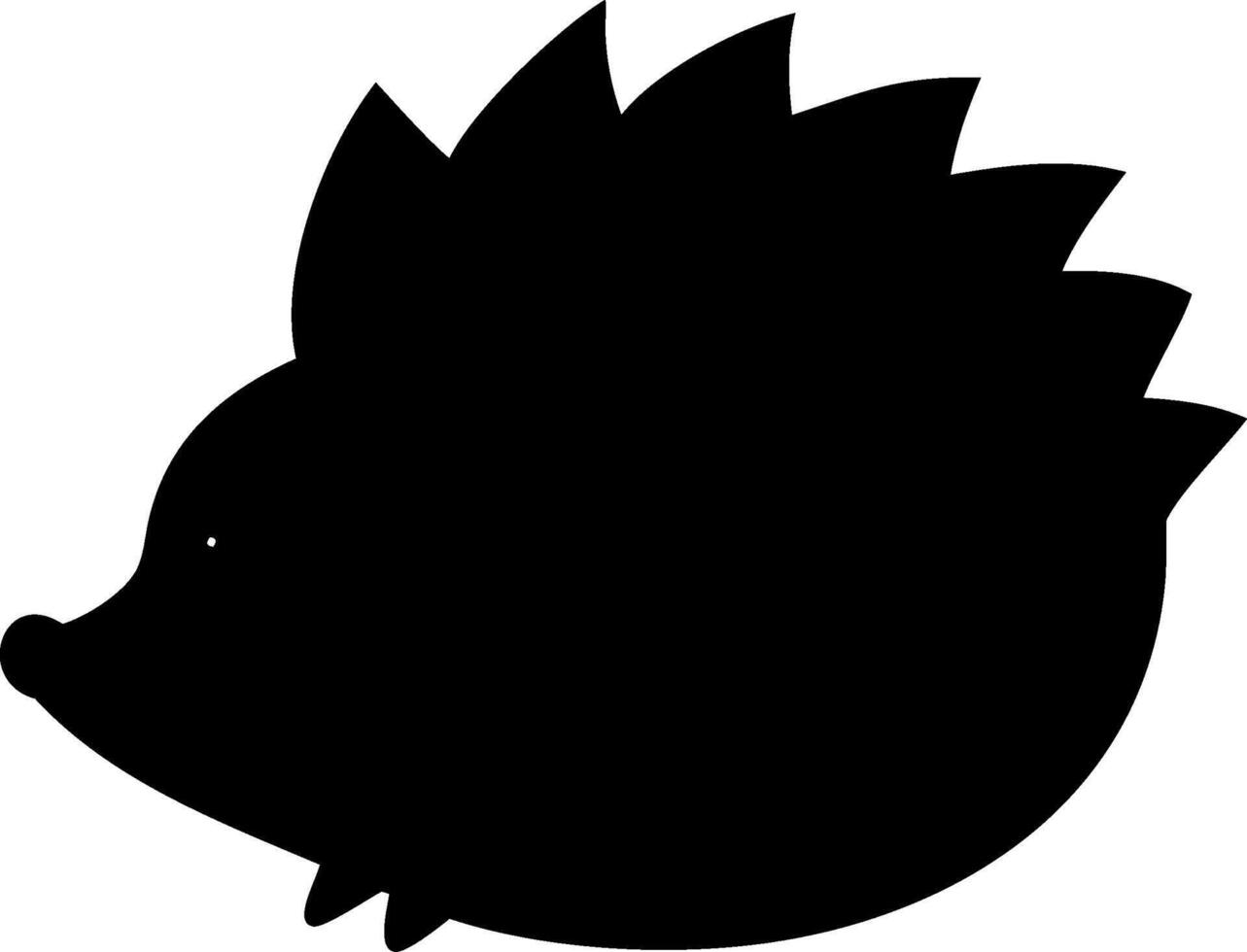 Hedgehog Silhouette Design Illustration of a Cute Animal in a Style vector