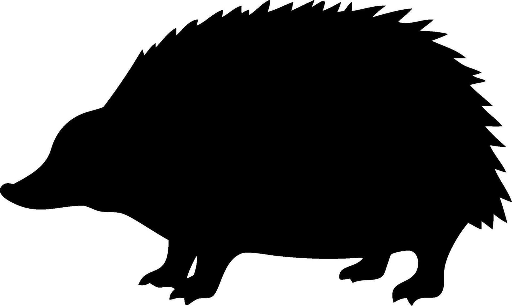 Minimalist Hedgehog Silhouette Art for Wildlife and Nature Design vector