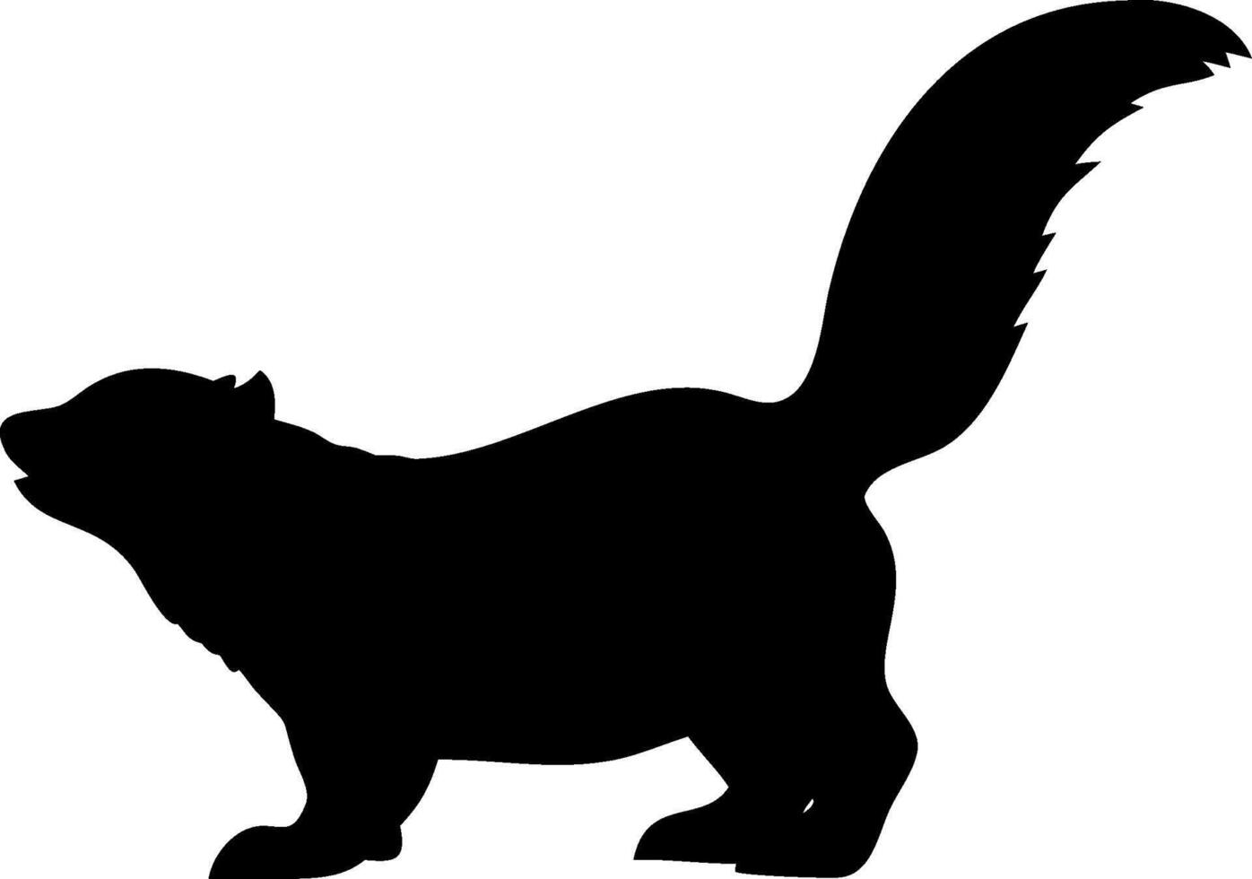 Skunk Silhouette Illustration of Animal vector