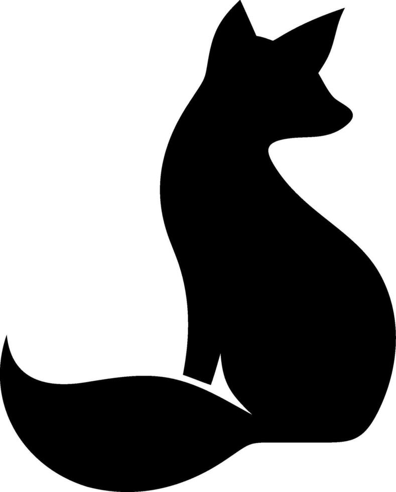 Elegant Fox Silhouette Illustration for Wildlife and Nature vector