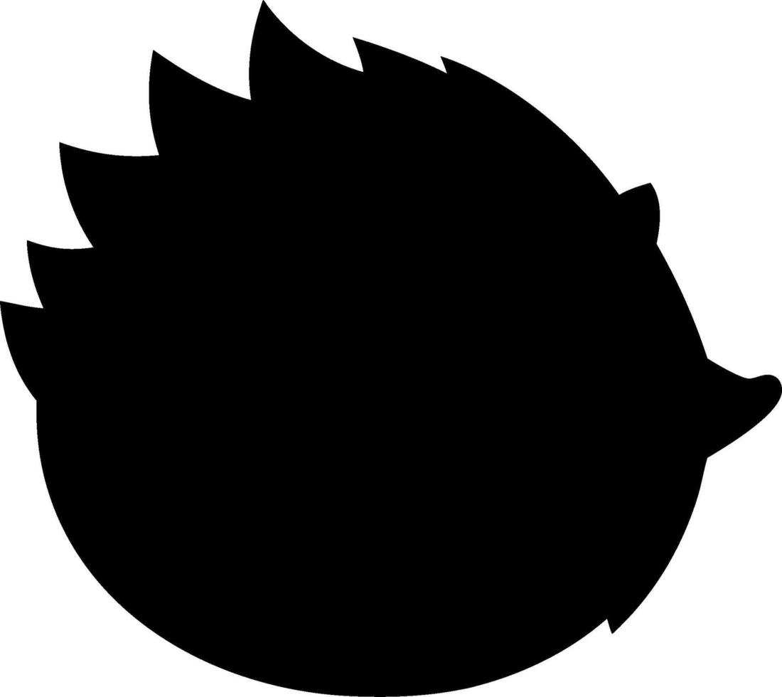 Hedgehog Silhouette Design Illustration of a Cute Animal in a Minimalist Style vector