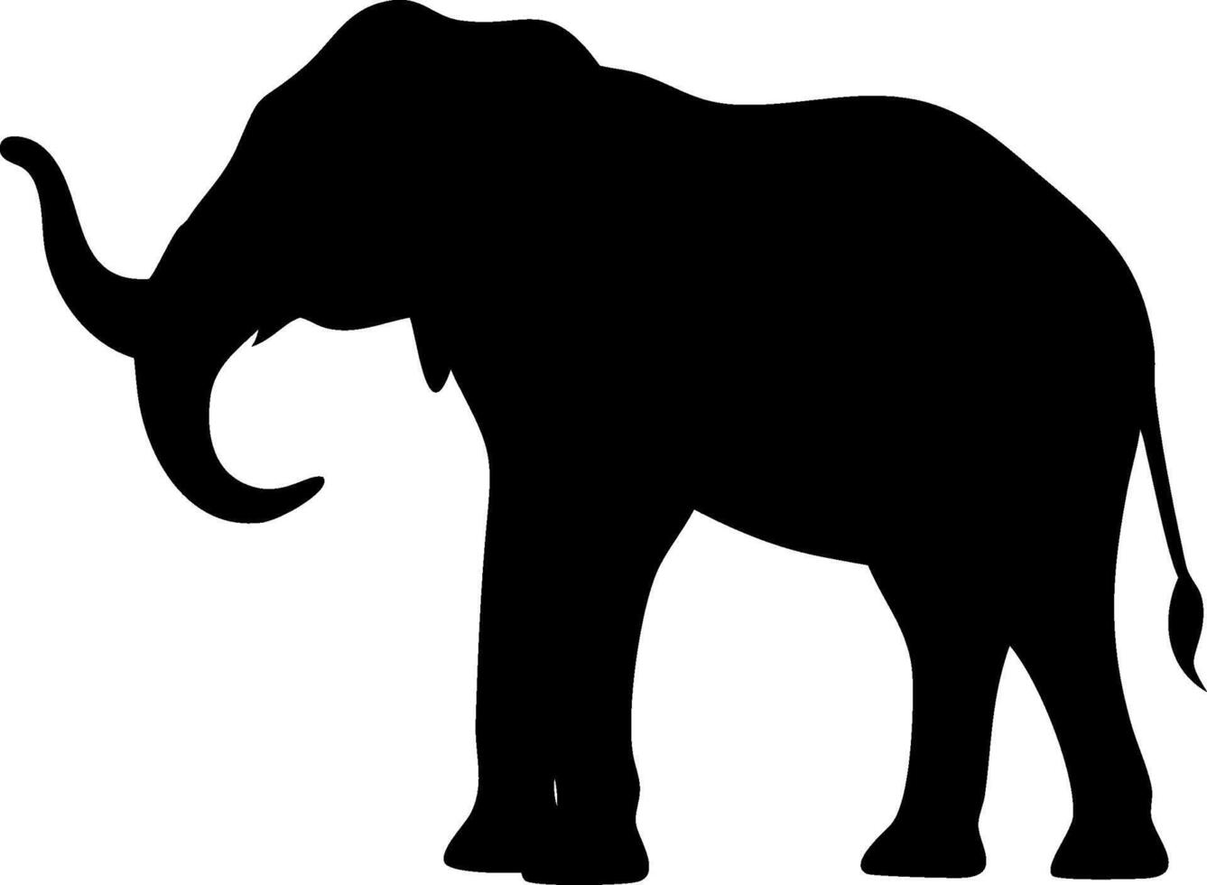 Creative Majestic Elephant Silhouette Art for Safari and Jungle Themes vector
