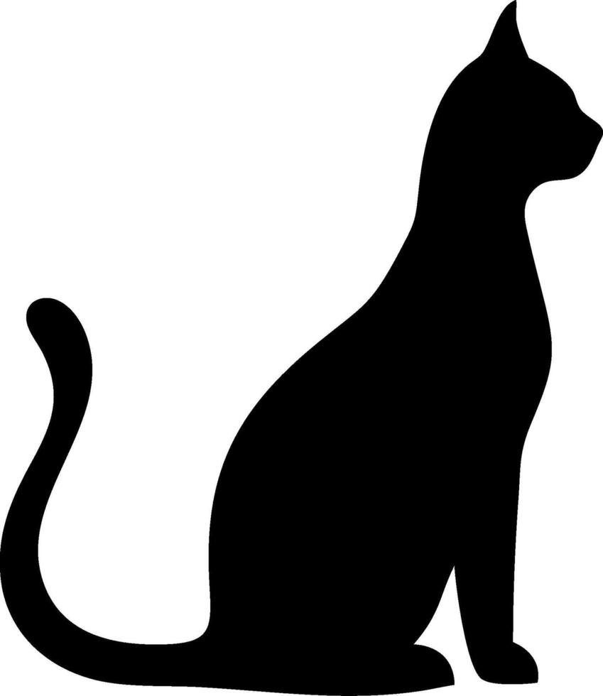 Sleek Cat Silhouette Design Illustration vector
