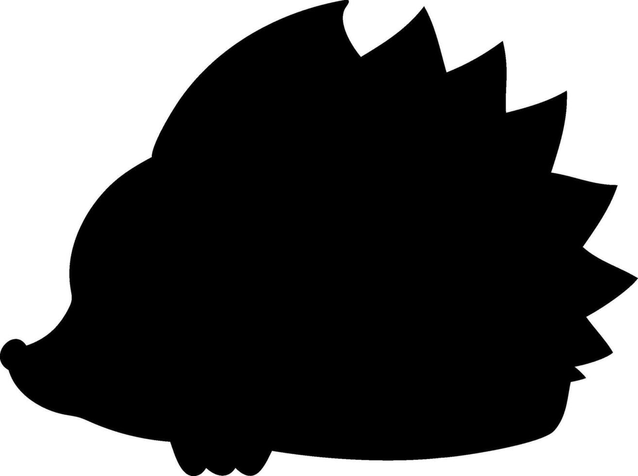 Hedgehog Silhouette Design Illustration of a Cute Animal in Minimalist Style vector